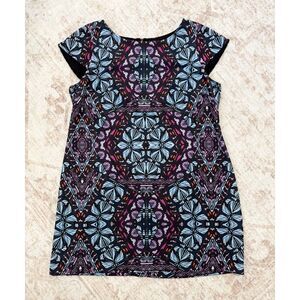 Vince Camuto Butterfly Kaleidoscope Print Cap Sleeve Sheath Dress Plus 18W
